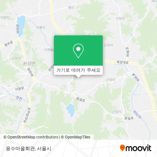 용수마을회관 지도
