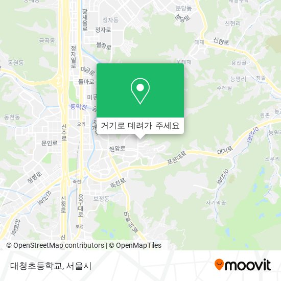 대청초등학교 지도