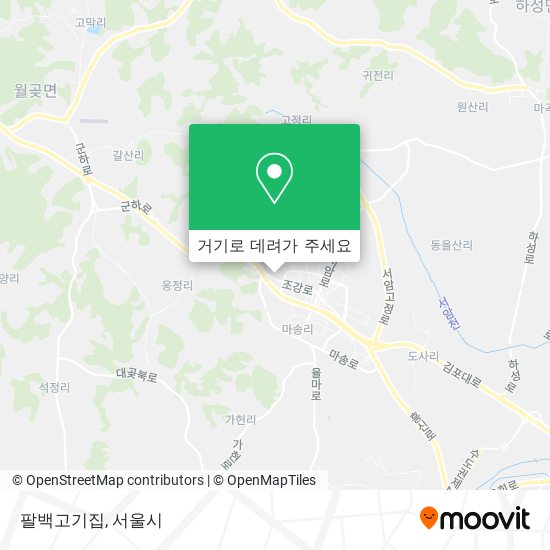 팔백고기집 지도