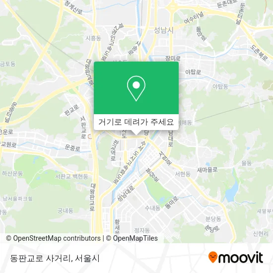 동판교로 사거리 지도