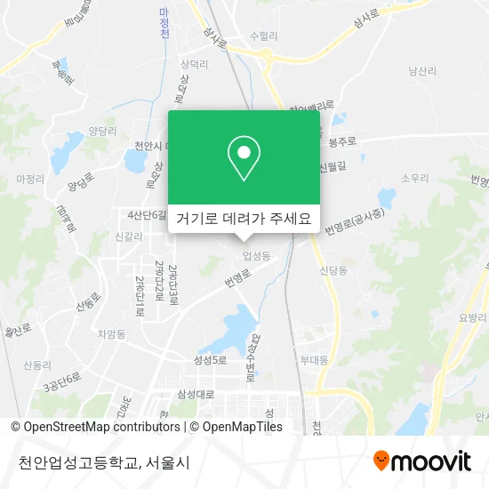 천안업성고등학교 지도