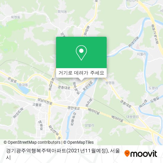경기광주역행복주택아파트(2021년11월예정) 지도