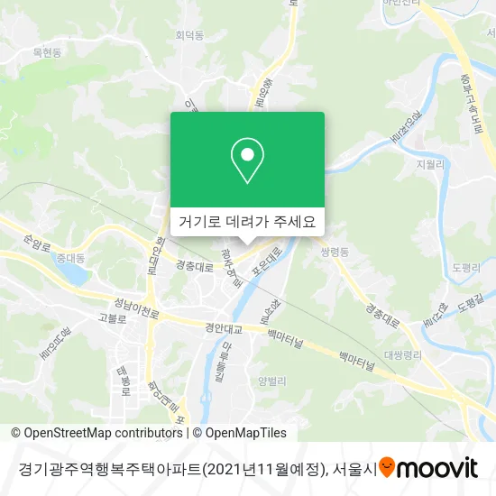 경기광주역행복주택아파트(2021년11월예정) 지도
