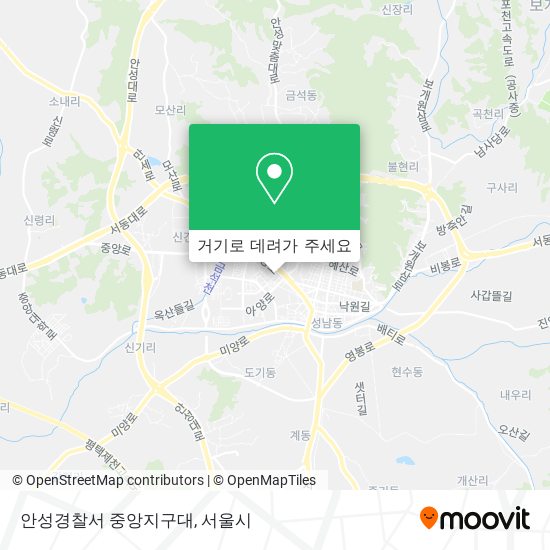 안성경찰서 중앙지구대 지도