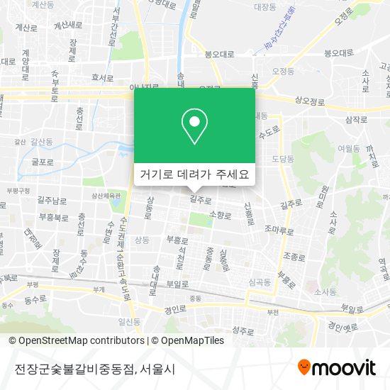 전장군숯불갈비중동점 지도