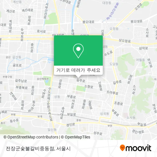 전장군숯불갈비중동점 지도