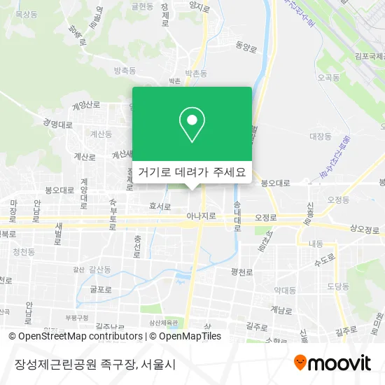 장성제근린공원 족구장 지도