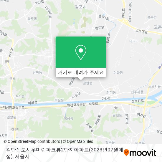 검단신도시우미린파크뷰2단지아파트(2023년07월예정) 지도