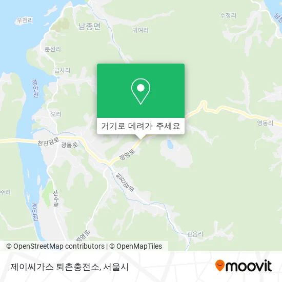 제이씨가스 퇴촌충전소 지도