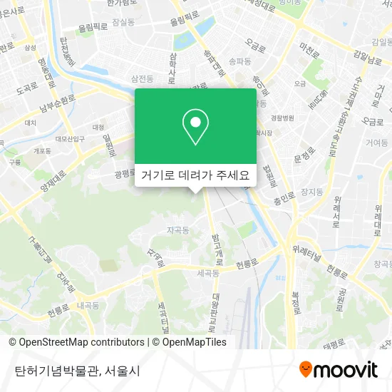 탄허기념박물관 지도