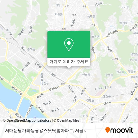 서대문남가좌동쌍용스윗닷홈아파트 지도