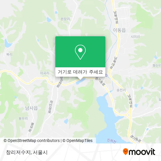 창리저수지 지도