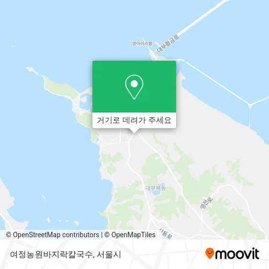 여정농원바지락칼국수 지도