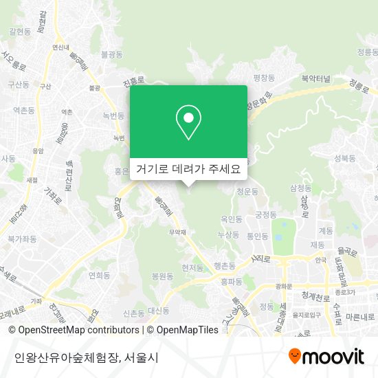 인왕산유아숲체험장 지도