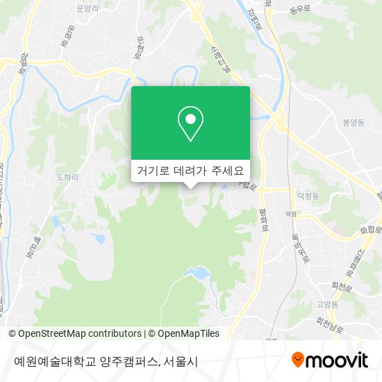 예원예술대학교 양주캠퍼스 지도