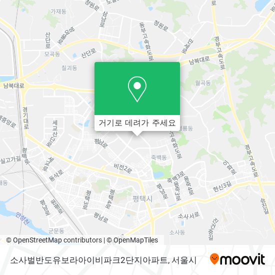 소사벌반도유보라아이비파크2단지아파트 지도