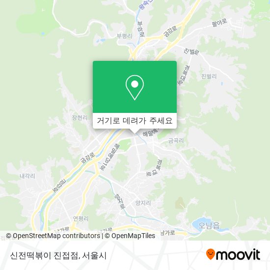 신전떡볶이 진접점 지도