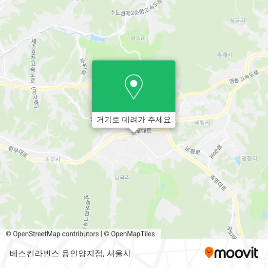 베스킨라빈스 용인양지점 지도