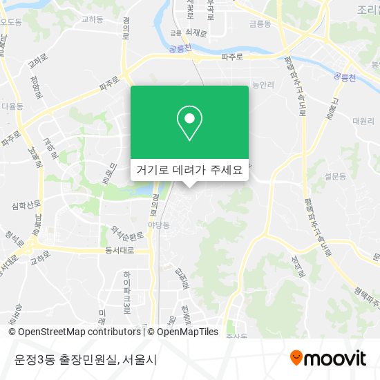 운정3동 출장민원실 지도