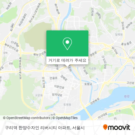 구리역 한양수자인 리버시티 아파트 지도