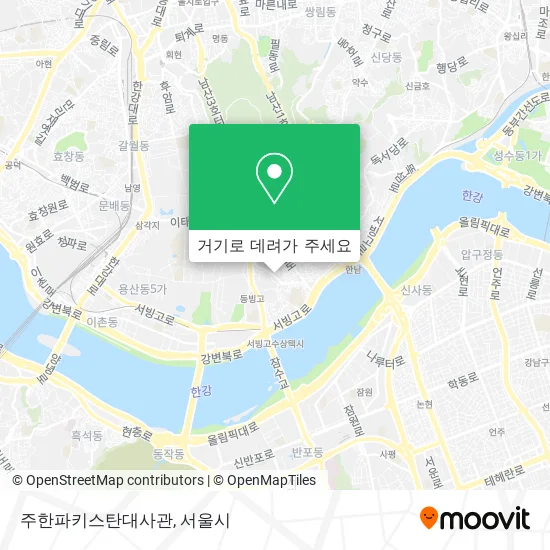 주한파키스탄대사관 지도