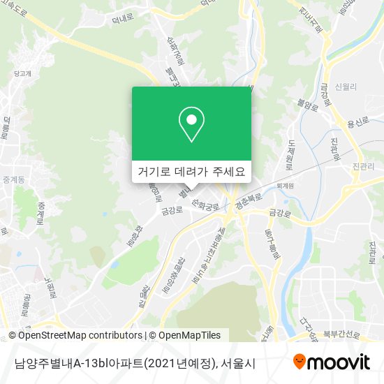 남양주별내A-13bl아파트(2021년예정) 지도