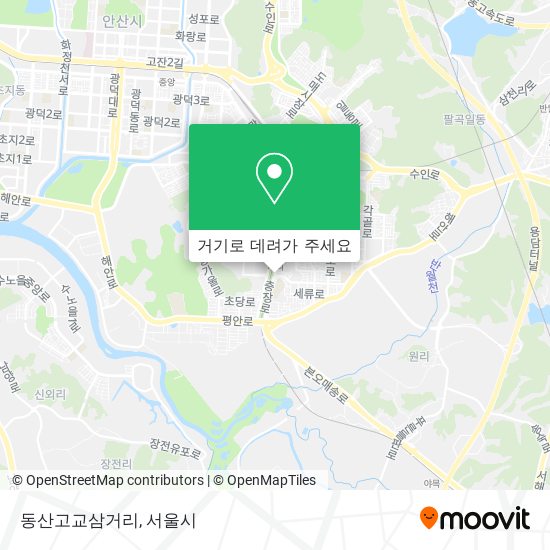 동산고교삼거리 지도