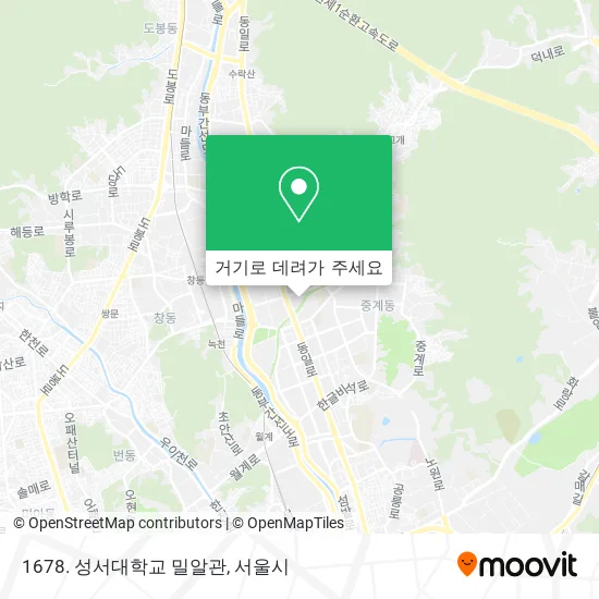 1678. 성서대학교 밀알관 지도
