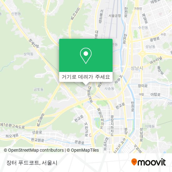 장터 푸드코트 지도