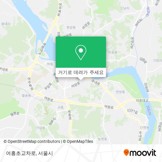 여흥초교차로 지도