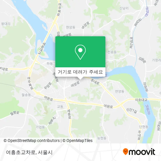 여흥초교차로 지도