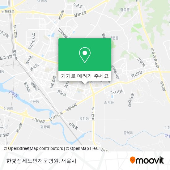 한빛성세노인전문병원 지도