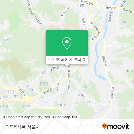 오포우체국 지도