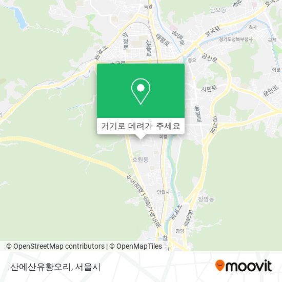 산에산유황오리 지도