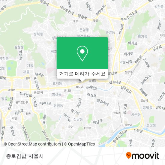 종로김밥 지도