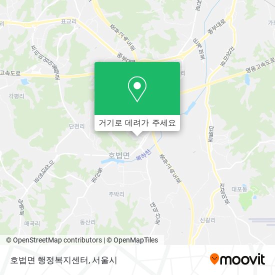 호법면 행정복지센터 지도