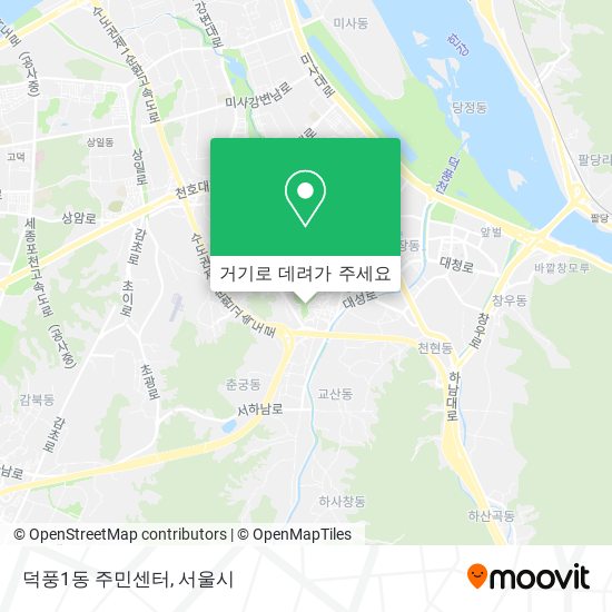덕풍1동 주민센터 지도