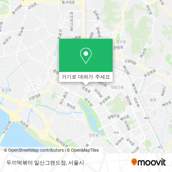 두끼떡볶이 일산그랜드점 지도