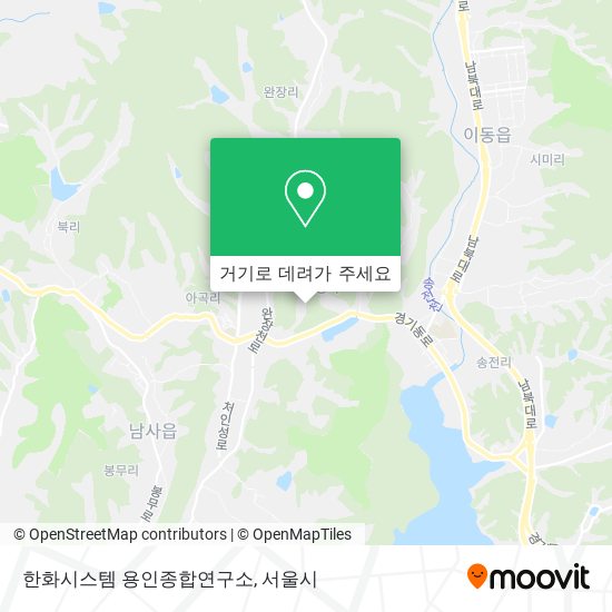 한화시스템 용인종합연구소 지도