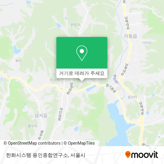 한화시스템 용인종합연구소 지도