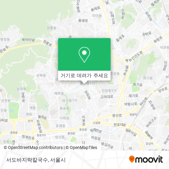 서도바지락칼국수 지도