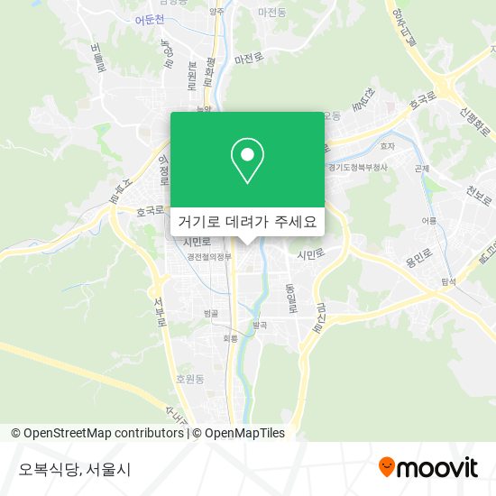 오복식당 지도