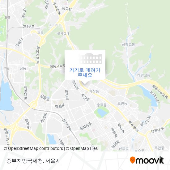 중부지방국세청 지도