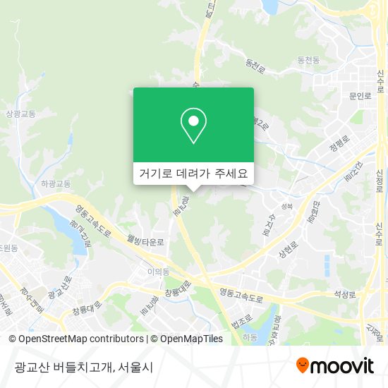 광교산 버들치고개 지도