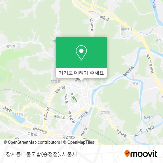 장지콩나물국밥(송정점) 지도