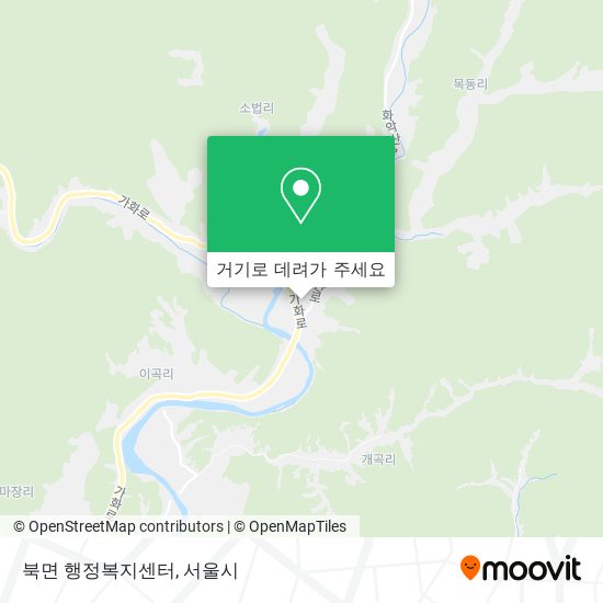 북면 행정복지센터 지도