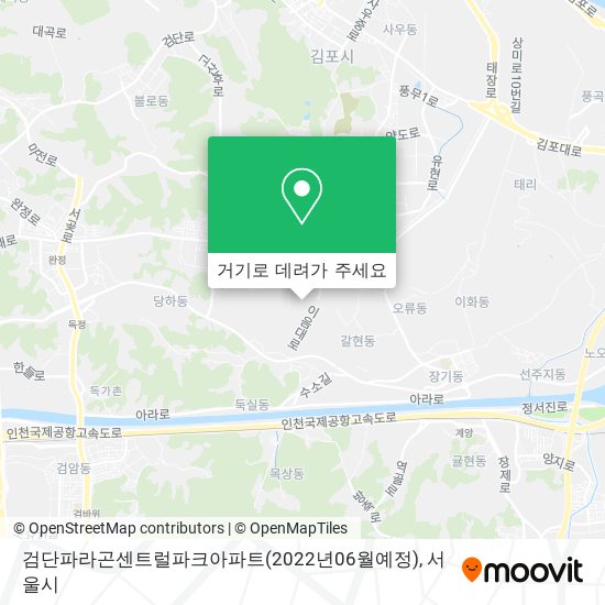 검단파라곤센트럴파크아파트(2022년06월예정) 지도