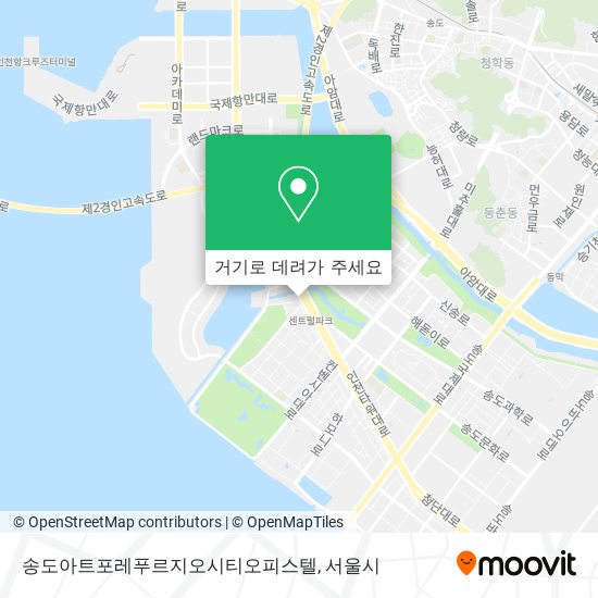 송도아트포레푸르지오시티오피스텔 지도