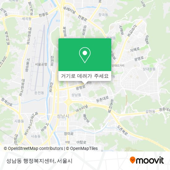 성남동 행정복지센터 지도