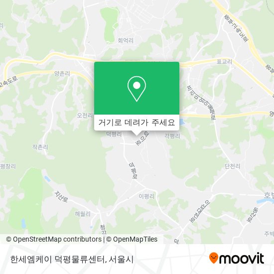 한세엠케이 덕평물류센터 지도